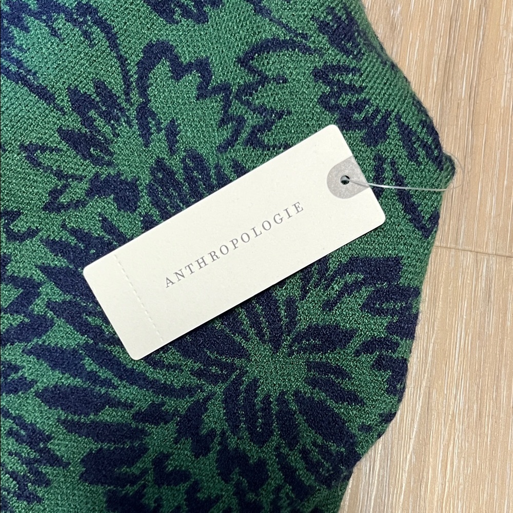 Maeve by Anthropologie Green and Blue Patterned Knit Dress - Picture 2 of 4
